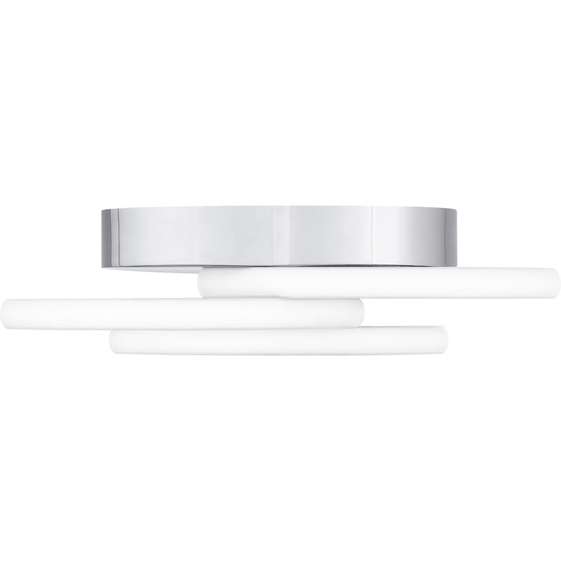 Quoizel Moonan 16in LED Flush Mount | Modern Polished Chrome Steel | Bedroom & Hallway Ceiling Light | 16 x 16 x 4 in, Dimmable | Model PCMON1616C