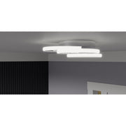 Quoizel Moonan 16in LED Flush Mount | Modern Polished Chrome Steel | Bedroom & Hallway Ceiling Light | 16 x 16 x 4 in, Dimmable | Model PCMON1616C