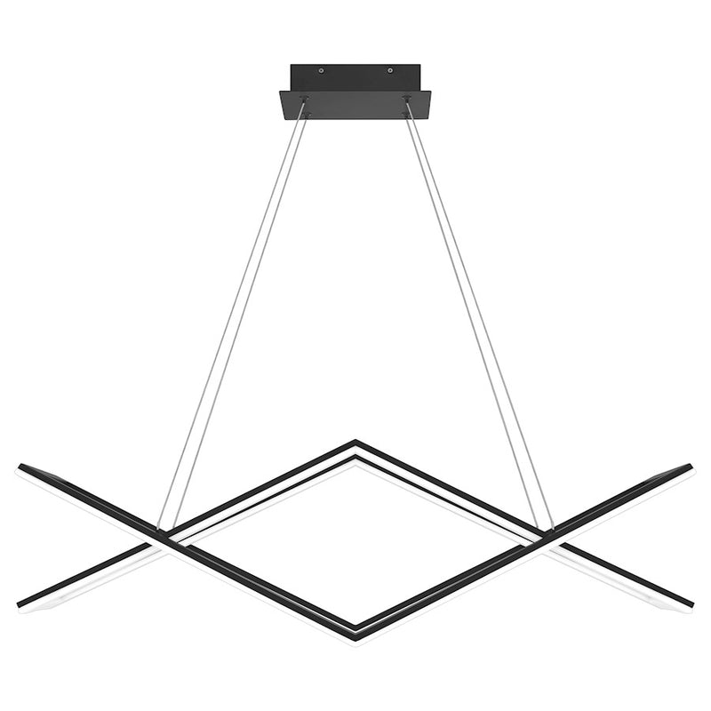 Quoizel Newman Light Island Chandelier, Matte Black