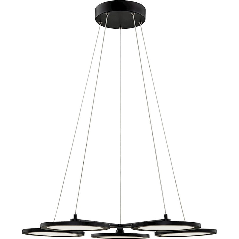 Quoizel Nitro 26.5" LED Light Chandelier, Matte Black