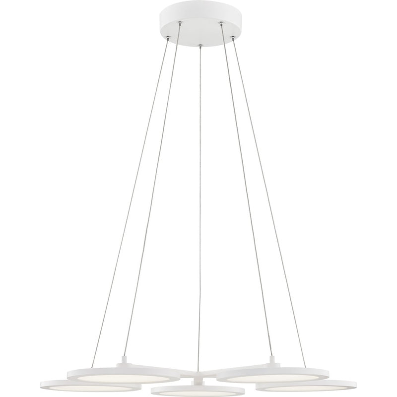 Quoizel Nitro 26.5" LED Light Chandelier, White Lustre
