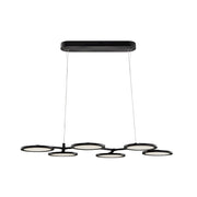 Quoizel Nitro Linear LED Light Chandelier, Matte Black