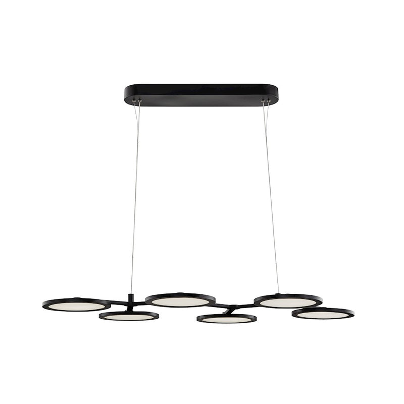 Quoizel Nitro Linear LED Light Chandelier, Matte Black