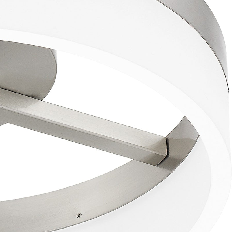 Quoizel Cohen Flush Mount, Brushed Nickel/White Acrylic