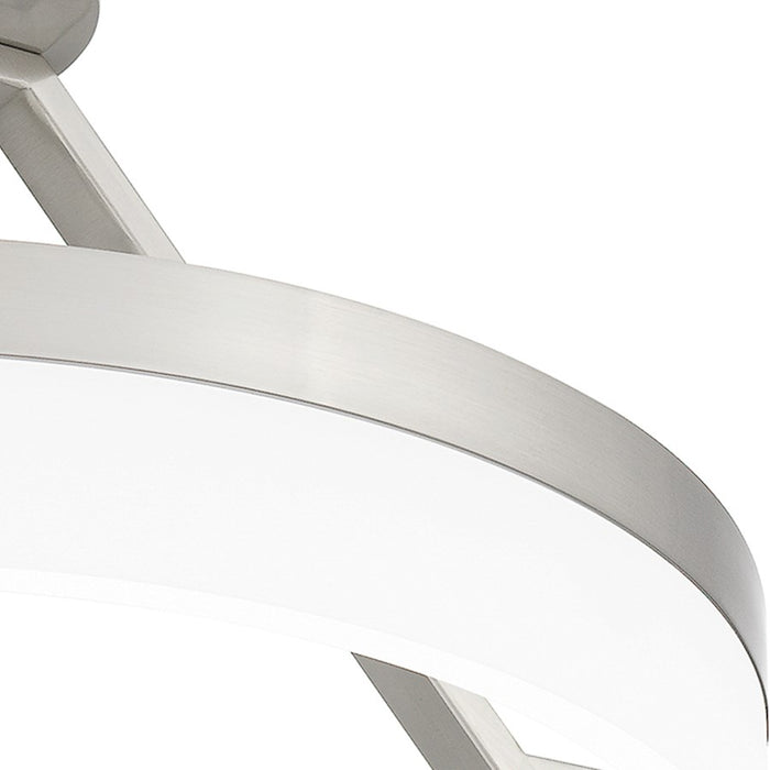 Quoizel Cohen Semi-Flush Mount, Brushed Nickel/White Acrylic