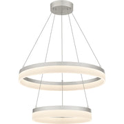 Quoizel Cohen 24" Integrated LED Pendant, Nickel/White Acrylic - PCOH2924BN