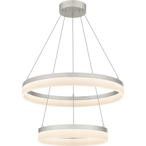 Quoizel Cohen 24" Integrated LED Pendant, Nickel/White Acrylic - PCOH2924BN