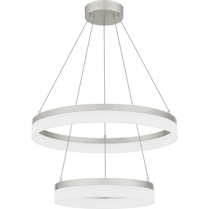 Quoizel Cohen 24" Integrated LED Pendant, Nickel/White Acrylic