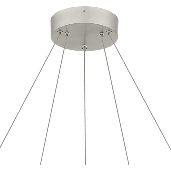 Quoizel Cohen 24" Integrated LED Pendant, Nickel/White Acrylic