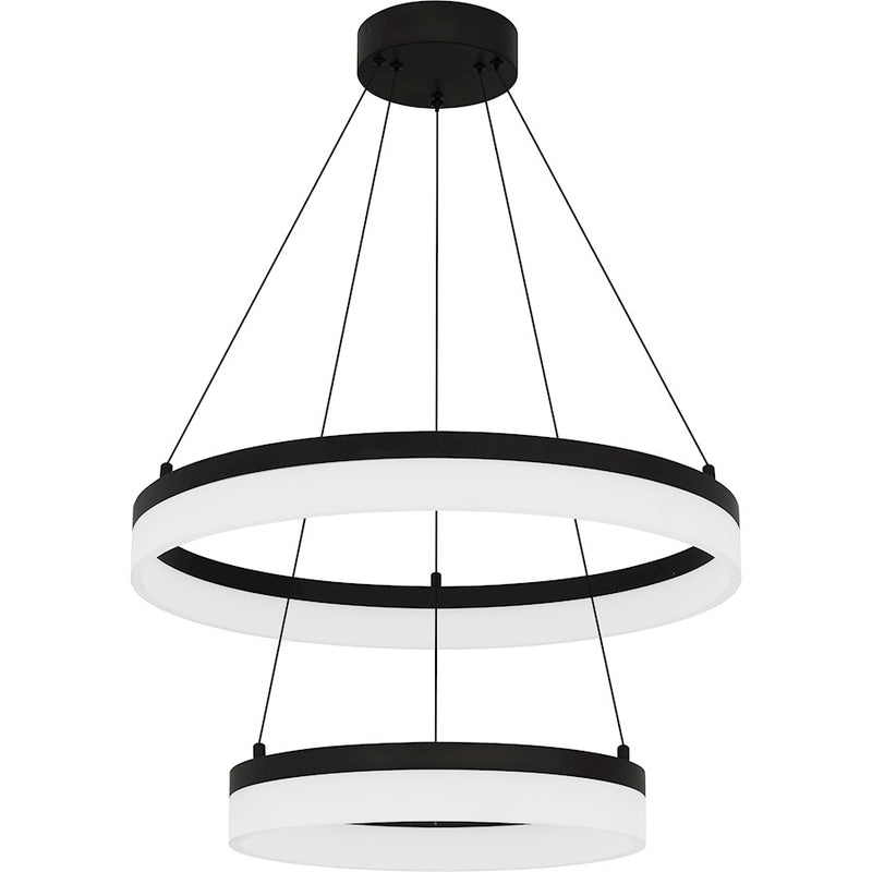 Quoizel Cohen 24" Integrated LED Pendant, Bronze/White Acrylic