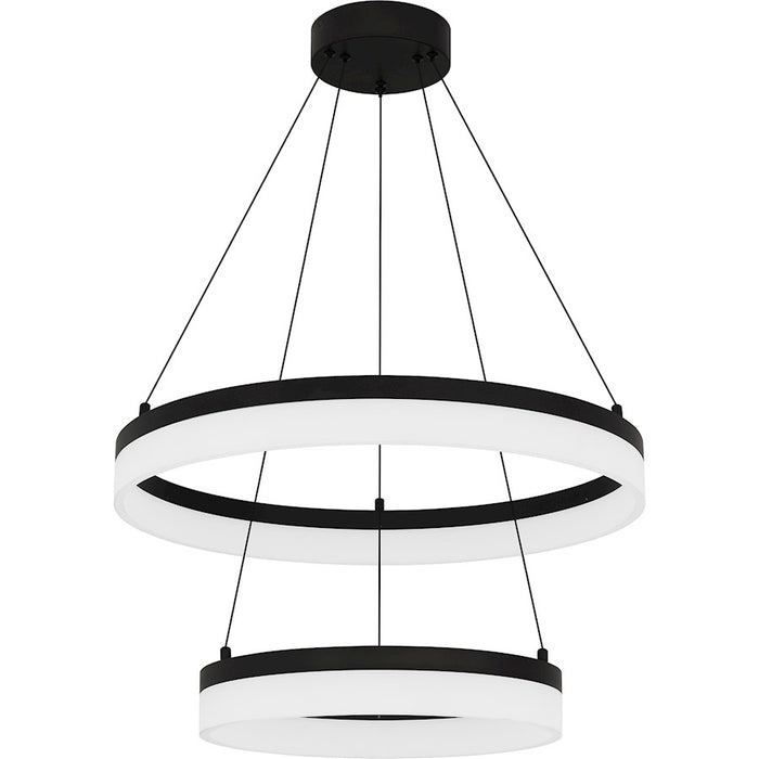 Quoizel Cohen 24" Integrated LED Pendant, Bronze/White Acrylic