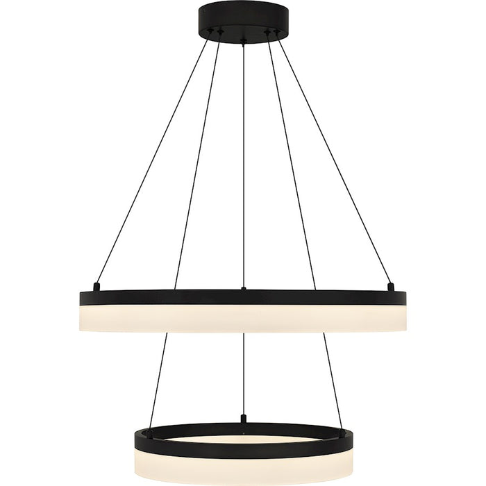 Quoizel Cohen 24" Integrated LED Pendant, Bronze/White Acrylic