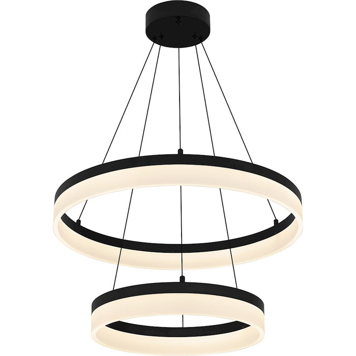 Quoizel Cohen 24" Integrated LED Pendant, Bronze/White Acrylic