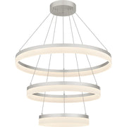 Quoizel Cohen 32" Integrated LED Pendant, Nickel/White Acrylic - PCOH2932BN