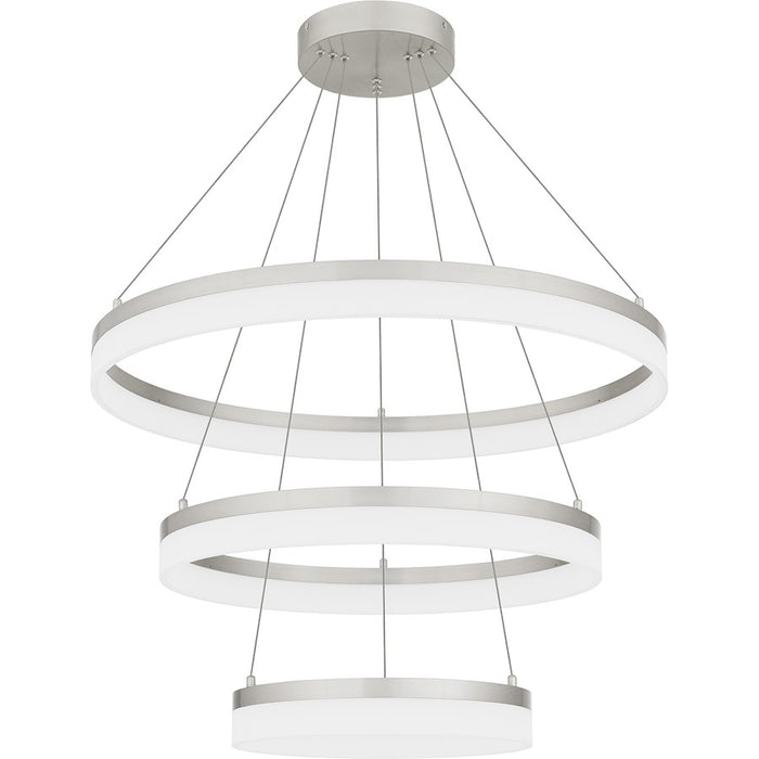 Quoizel Cohen 32" Integrated LED Pendant, Nickel/White Acrylic