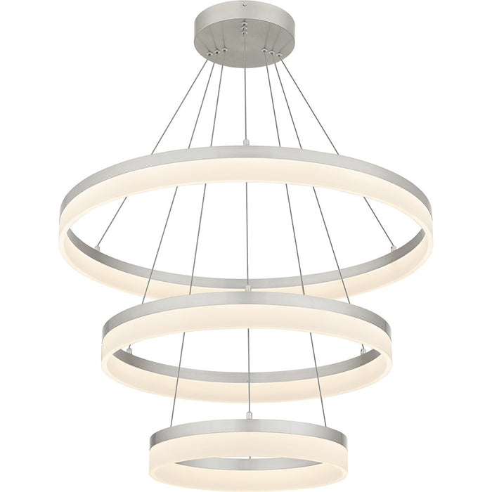 Quoizel Cohen 32" Integrated LED Pendant, Nickel/White Acrylic