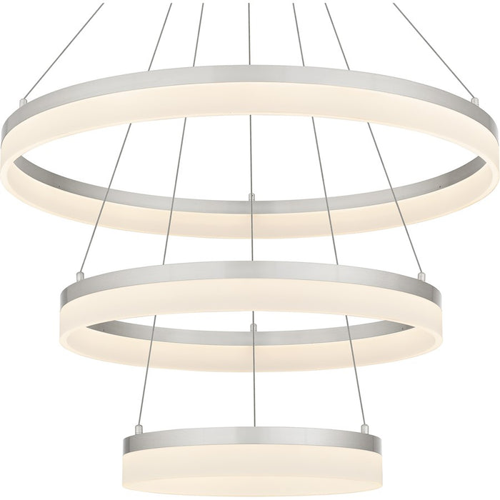 Quoizel Cohen 32" Integrated LED Pendant, Nickel/White Acrylic