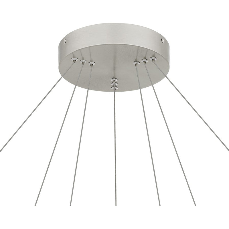 Quoizel Cohen 32" Integrated LED Pendant, Nickel/White Acrylic
