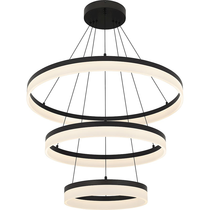 Quoizel Cohen 32" Integrated LED Pendant, Bronze/White Acrylic