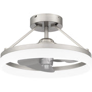 Quoizel Cohen LED Fandelier, Brushed Nickel/White Acrylic - PCOH3120BN