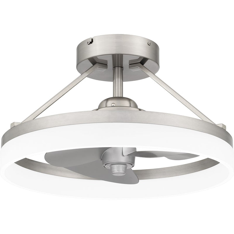 Quoizel Cohen LED Fandelier, Brushed Nickel/White Acrylic - PCOH3120BN