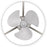 Quoizel Cohen LED Fandelier, Brushed Nickel/White Acrylic