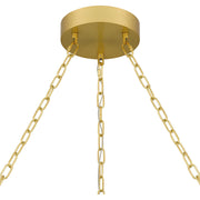 Quoizel Ozara 28in LED Pendant | Contemporary Antique Brass Steel | Kitchen Island & Dining Room | 27.5 x 27.5 x 14.25 in | Model PCOZA2827A