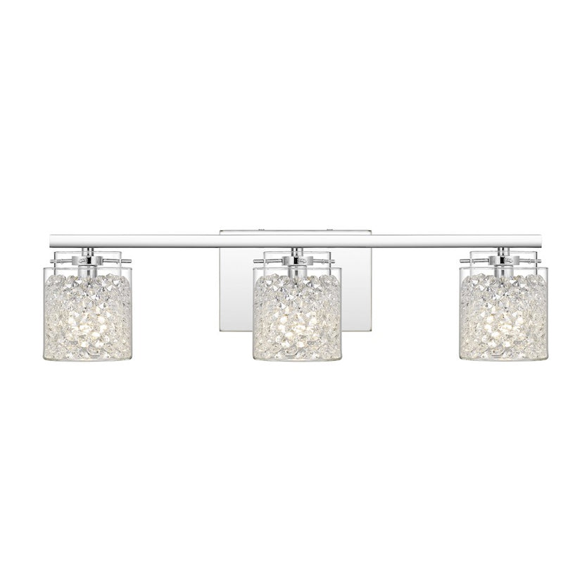 Quoizel Purcell 3 Light Bath, Polished Chrome