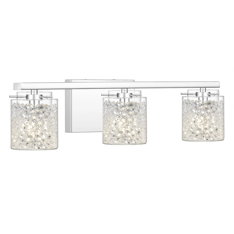 Quoizel Purcell 3 Light Bath, Polished Chrome
