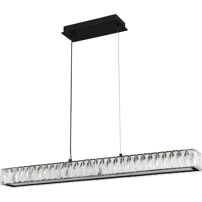 Quoizel Reese Integrated LED Island Light, Black/Clear Crystal