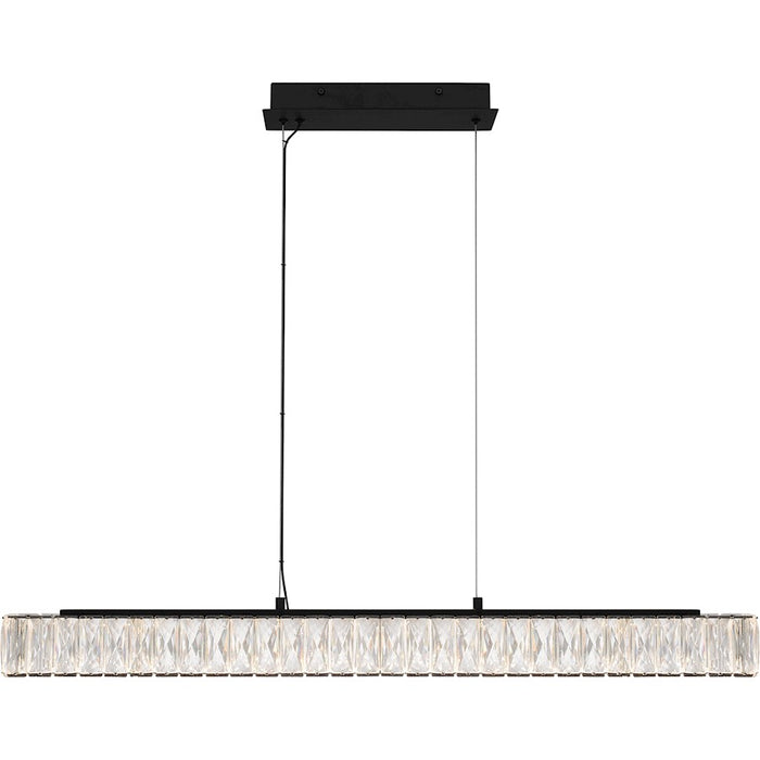 Quoizel Reese Integrated LED Island Light, Black/Clear Crystal