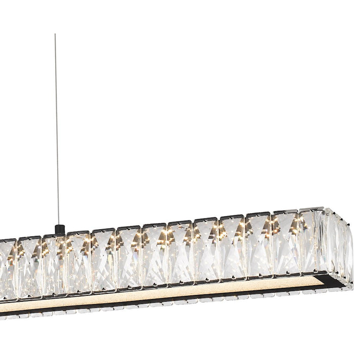 Quoizel Reese Integrated LED Island Light, Black/Clear Crystal