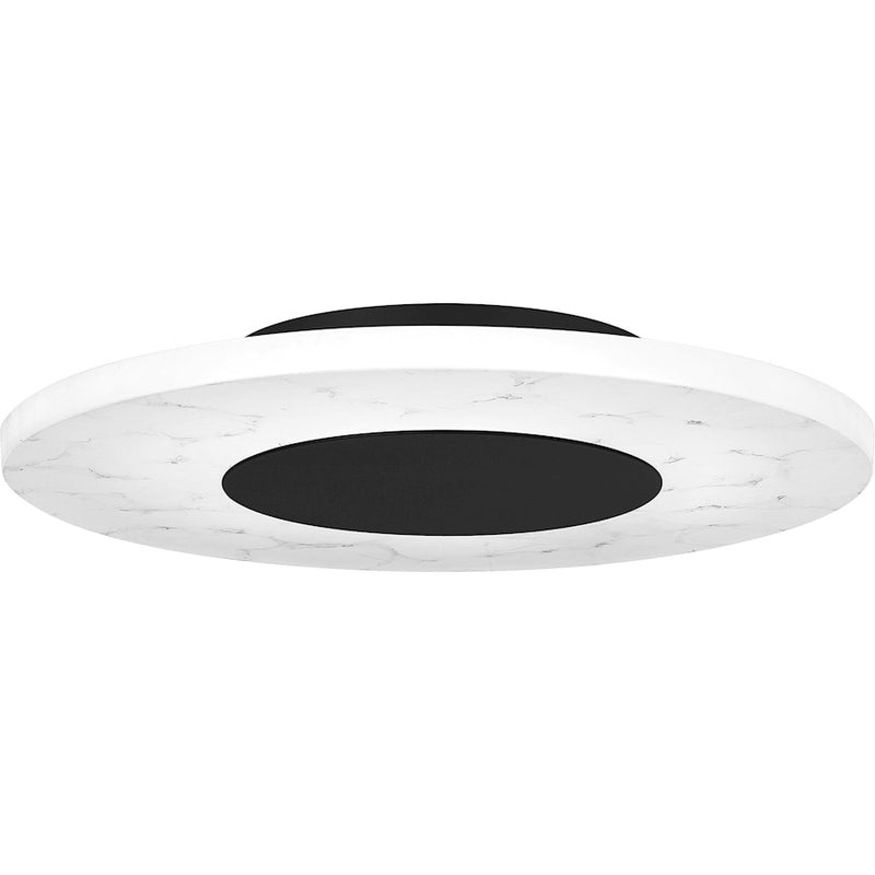 Quoizel Rockwell Flush Mount, Matte Black/Onyx