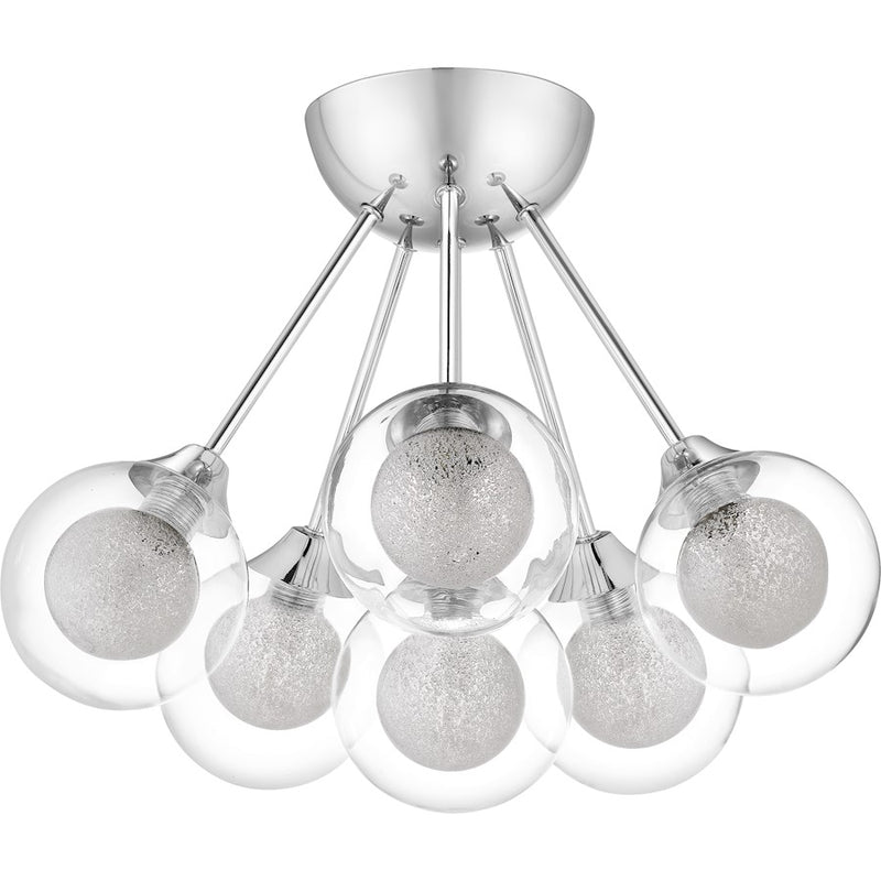 Quoizel Spellbound 6 Light Semi-Flush Mount, Polished Chrome