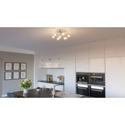 Quoizel Spellbound 23in Semi-Flush Mount | Retro Polished Chrome and Clear Glass | Bedroom & Hallway Ceiling Light | Model PCSB1722C