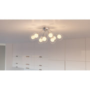 Quoizel Spellbound 23in Semi-Flush Mount | Retro Polished Chrome and Clear Glass | Bedroom & Hallway Ceiling Light | Model PCSB1722C