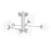 Quoizel Spellbound 6 Light Semi Flush Mount,Chrome/Clear Glass