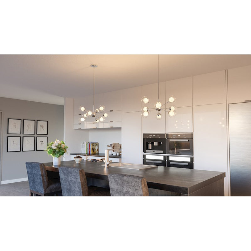 Quoizel 9 Light Platinum Spellbound Pendant, Polished Chrome