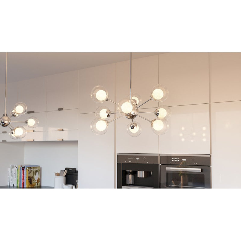 Quoizel 9 Light Platinum Spellbound Pendant, Polished Chrome