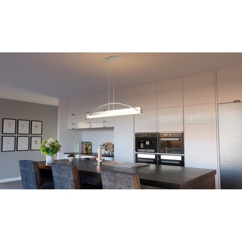 Quoizel Platinum Sabre Island Chandelier, Brushed Nickel