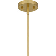 Quoizel Solei 28in 6-Light Chandelier | Transitional Aged Brass and Cloud Glass | Dining Room & Foyer | 28 x 28 x 24.25 in | Model PCSEI5028AB