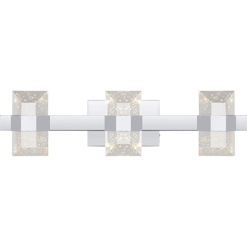 Quoizel Selena 24" LED Bath Light, Chrome/Clear Bubble Glass - PCSEL8624C