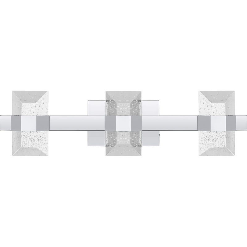 Quoizel Selena 24" LED Bath Light, Chrome/Clear Bubble Glass