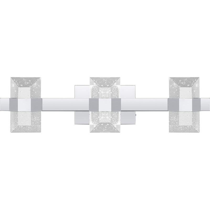 Quoizel Selena 24" LED Bath Light, Chrome/Clear Bubble Glass