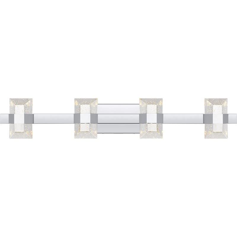 Quoizel Selena 36" LED Bath Light, Chrome/Clear Bubble Glass - PCSEL8636C