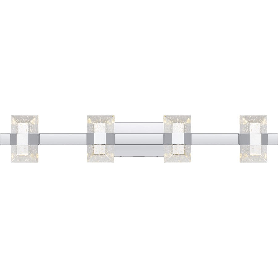 Quoizel Selena 36" LED Bath Light, Chrome/Clear Bubble Glass - PCSEL8636C