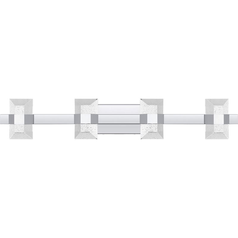 Quoizel Selena 36" LED Bath Light, Chrome/Clear Bubble Glass
