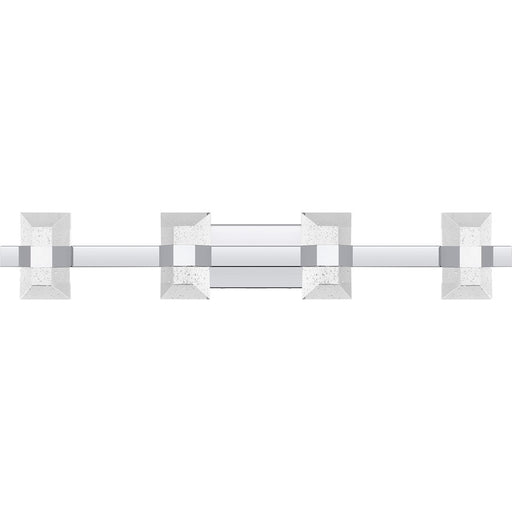 Quoizel Selena 36" LED Bath Light, Chrome/Clear Bubble Glass