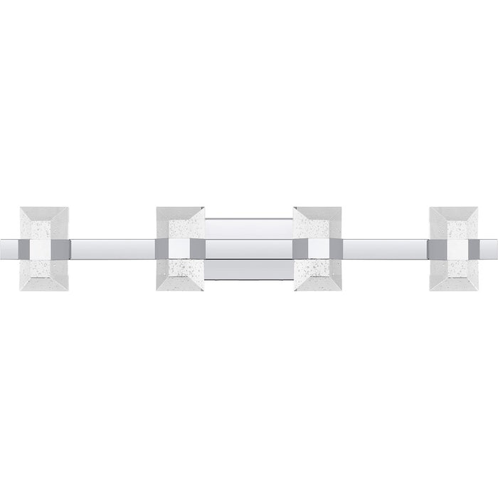 Quoizel Selena 36" LED Bath Light, Chrome/Clear Bubble Glass