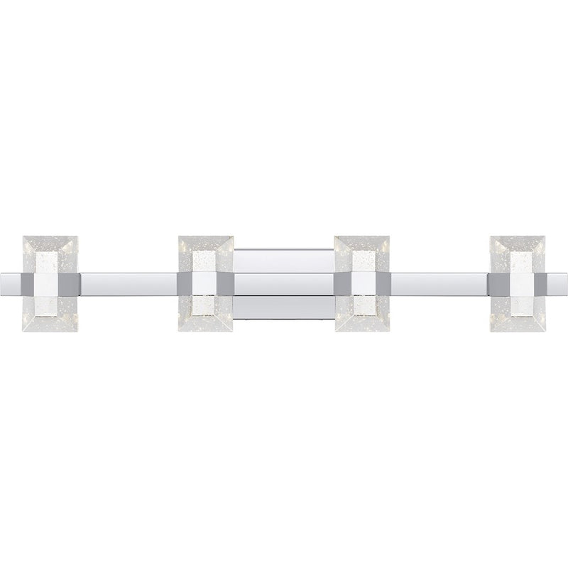 Quoizel Selena 36" LED Bath Light, Chrome/Clear Bubble Glass